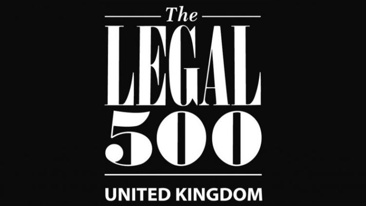 Prince Evans Solicitors latest Legal 500 Recommendation for the Personal Injury Team