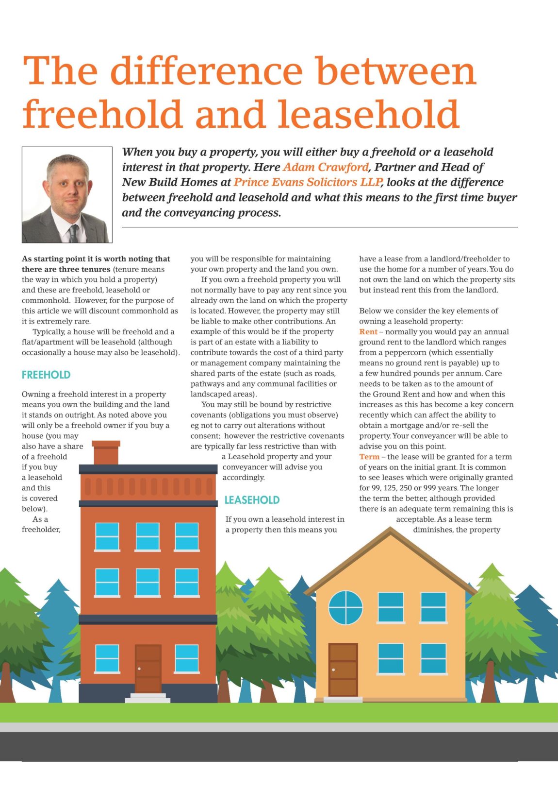 The difference between Freehold and Leasehold – Featured Article: First Time Buyers Magazine