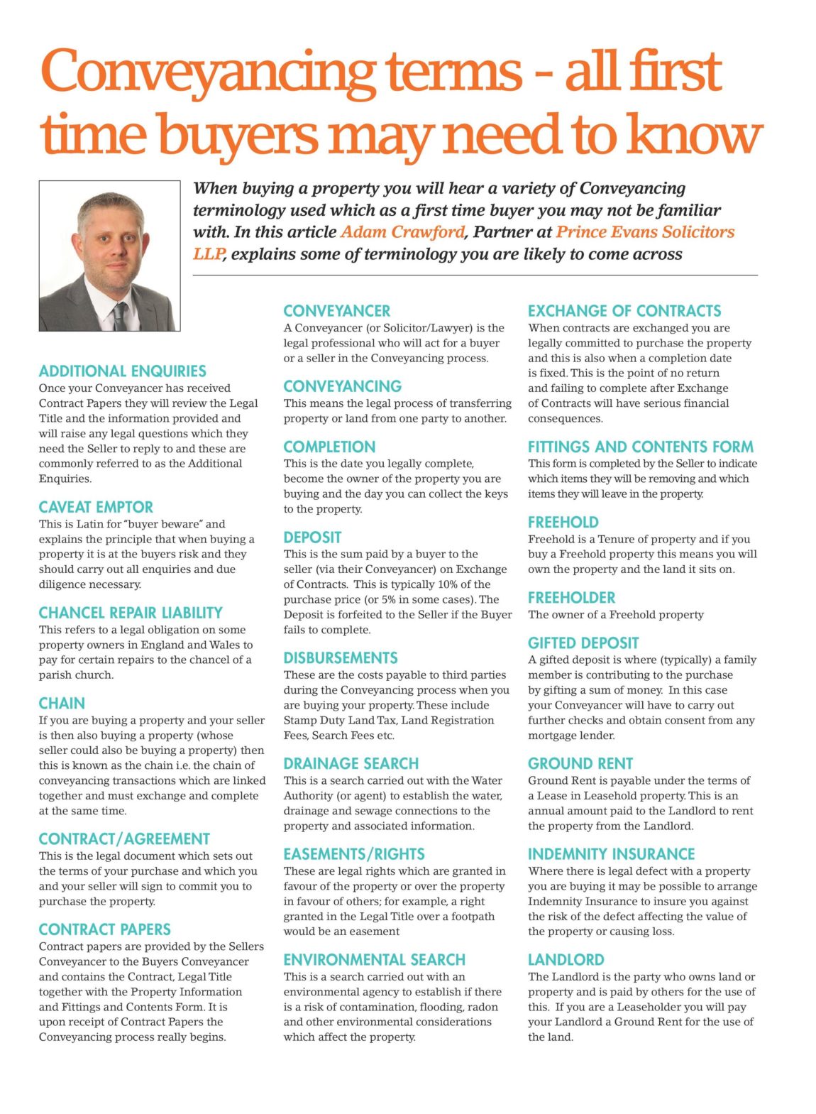 Conveyancing Terminology – Magazine Feature