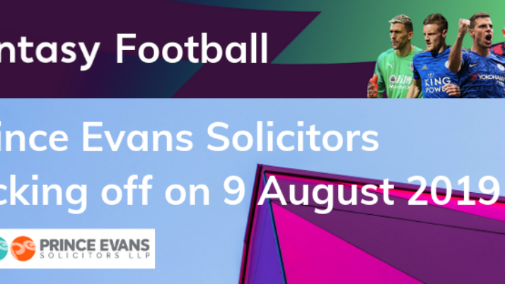 Prince Evans Solicitors – Fantasy Football 2019