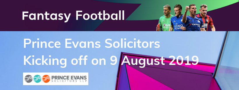 Prince Evans Solicitors – Fantasy Football 2019