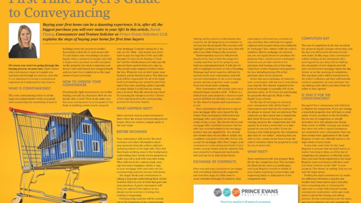 First Time Buyer’s Guide to Conveyancing