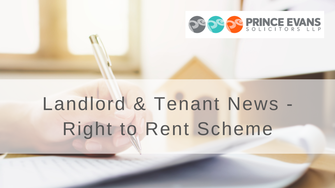 Landlord & Tenant News – Right to Rent Scheme